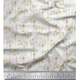 thumbnail image 1 of Soimoi Green Cotton Duck Fabric Flower Watercolor Print Fabric by The Yard 44 Inch Wide, 1 of 3
