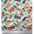 thumbnail image 1 of Soimoi Green Cotton Duck Fabric Insect Insect Print Sewing Fabric BTY 42 Inch Wide, 1 of 3