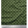 thumbnail image 1 of Soimoi Green Cotton Duck Fabric Leaves & Floral Decor Fabric Printed Yard 44 Inch Wide, 1 of 3