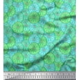 thumbnail image 1 of Soimoi Green Cotton Duck Fabric Lemon Slice Vegetable Printed Fabric 1 Yard 42 Inch Wide, 1 of 3