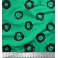 thumbnail image 1 of Soimoi Green Cotton Duck Fabric Line & Circle Geometric Fabric Prints By Yard 42 Inch Wide, 1 of 3