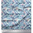 thumbnail image 1 of Soimoi Green Cotton Duck Fabric Pecan Leaves Print Fabric by the Yard 44 Inch Wide, 1 of 3