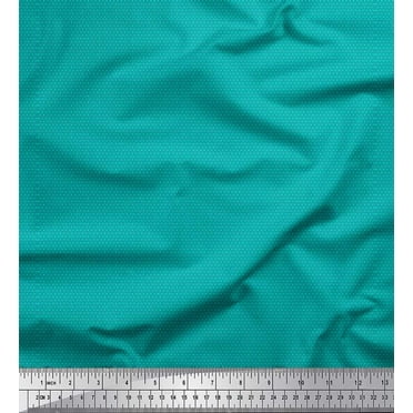 Soimoi Green Cotton Duck Fabric Round Geometric Print Fabric by the Yard 42 Inch Wide