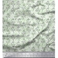 thumbnail image 1 of Soimoi Green Cotton Duck Fabric Silhouette Branch Leaves Print Sewing Fabric Yard 44 Inch Wide, 1 of 3
