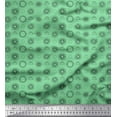 thumbnail image 1 of Soimoi Green Cotton Duck Fabric Sun Geometric Print Sewing Fabric Yard 42 Inch Wide, 1 of 3