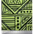 thumbnail image 1 of Soimoi Green Cotton Duck Fabric Triangle Art Geometric Print Fabric by Yard 42 Inch Wide, 1 of 3