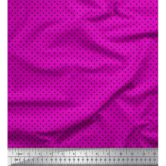 Soimoi Green Cotton Jersey Fabric Diamond Geometric Decor Fabric Printed Yard 58 Inch Wide
