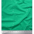 thumbnail image 1 of Soimoi Green Cotton Jersey Fabric Dots & Star Print Fabric by the Yard 58 Inch Wide, 1 of 3