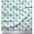 thumbnail image 1 of Soimoi Green Cotton Jersey Fabric Paisleys Paisley Print Fabric by the Yard 58 Inch Wide, 1 of 3