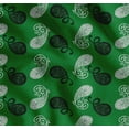 thumbnail image 1 of Soimoi Green Cotton Poplin Fabric Black Sketch Paisley Print Fabric by Yard 42 Inch Wide, 1 of 7