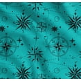 thumbnail image 1 of Soimoi Green Cotton Poplin Fabric Direction Compass Nautical Decor Fabric Printed Yard 56 Inch Wide, 1 of 7