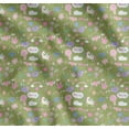 thumbnail image 1 of Soimoi Green Cotton Poplin Fabric Heart & Unicorn Kids Print Fabric by the Yard 56 Inch Wide, 1 of 7