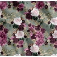 thumbnail image 1 of Soimoi Green Cotton Poplin Fabric Leaves & Peony Floral Print Fabric by the Yard 42 Inch Wide, 1 of 7