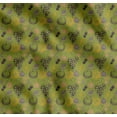 thumbnail image 1 of Soimoi Green Cotton Poplin Fabric Mix Fruits Printed Craft Fabric by the Yard 42 Inch Wide, 1 of 7