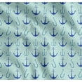 thumbnail image 1 of Soimoi Green Cotton Voile Fabric Anchor Hook Nautical Print Sewing Fabric Yard 56 Inch Wide, 1 of 7
