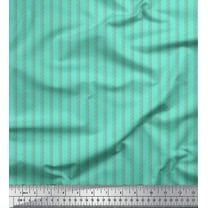 Soimoi Green Cotton Voile Fabric Arrow & Stripe Print Fabric by the Yard 42 Inch Wide