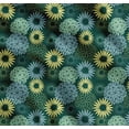 thumbnail image 1 of Soimoi Green Cotton Voile Fabric Artistic Flower Mandala Print Fabric by the Yard 56 Inch Wide, 1 of 7