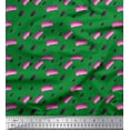 thumbnail image 1 of Soimoi Green Cotton Voile Fabric Brush Stroke Abstract Decor Fabric Printed Yard 42 Inch Wide, 1 of 3