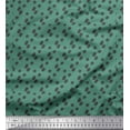 thumbnail image 1 of Soimoi Green Cotton Voile Fabric Brush Stroke & Dots Abstract Print Fabric by Yard 42 Inch Wide, 1 of 3