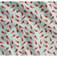 thumbnail image 1 of Soimoi Green Cotton Voile Fabric Chilli Vegetable Print Fabric by the Yard 58 Inch Wide, 1 of 7