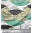 thumbnail image 1 of Soimoi Green Cotton Voile Fabric Circle & Bulb Home Decor Printed Fabric 1 Yard 42 Inch Wide, 1 of 3