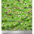 thumbnail image 1 of Soimoi Green Cotton Voile Fabric Direction Compass,Map & Airplane Travel Decor Fabric Printed Yard 42 Inch Wide, 1 of 3