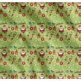 thumbnail image 1 of Soimoi Green Cotton Voile Fabric Heart,Santa & Baubles Christmas Fabric Prints By Yard 42 Inch Wide, 1 of 7