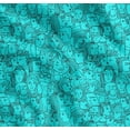 thumbnail image 1 of Soimoi Green Cotton Voile Fabric Human Face Print Fabric by the Yard 42 Inch Wide, 1 of 7
