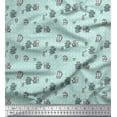 thumbnail image 1 of Soimoi Green Cotton Voile Fabric Its Always Coffee Time Text Fabric Prints By Yard 42 Inch Wide, 1 of 3