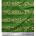 thumbnail image 1 of Soimoi Green Cotton Voile Fabric Lace Border Abstract Print Fabric by the Yard 42 Inch Wide, 1 of 3