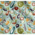 thumbnail image 1 of Soimoi Green Cotton Voile Fabric Mixed Vegetable Fabric Prints By Yard 42 Inch Wide, 1 of 7