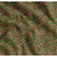 thumbnail image 1 of Soimoi Green Cotton Voile Fabric Red Berries Fruits Print Sewing Fabric Yard 56 Inch Wide, 1 of 7