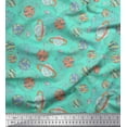 thumbnail image 1 of Soimoi Green Cotton Voile Fabric Satellite & Planet Galaxy Print Sewing Fabric Yard 42 Inch Wide, 1 of 3
