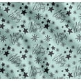thumbnail image 1 of Soimoi Green Cotton Voile Fabric Star & Snowflakes Text Printed Craft Fabric by the Yard 42 Inch Wide, 1 of 7