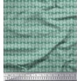 thumbnail image 1 of Soimoi Green Cotton Voile Fabric Tribal Stripe Printed Craft Fabric by the Yard 42 Inch Wide, 1 of 3