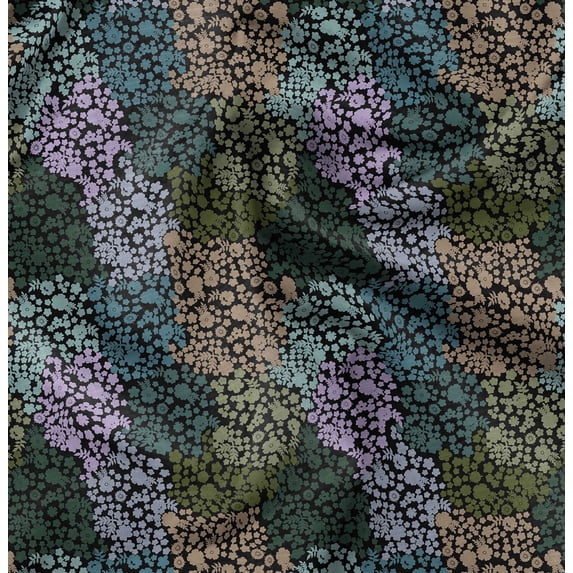 Soimoi Green Fabric - By the Yard - 42 Inch Wide - Abstract Floral Textile - Delicate Designs for Stylish Projects, Decore Printed Fabric