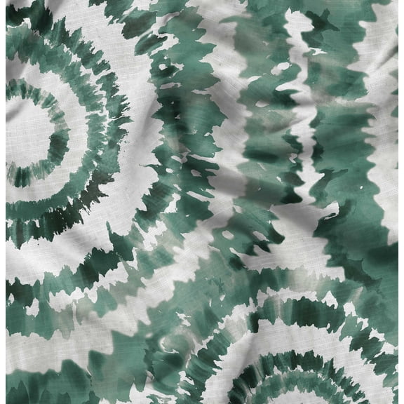 Soimoi Green Fabric - By the Yard - 42 Inch Wide - Tie & Dye Fabric - Colorful and Bohemian Prints for Fashion and Crafts Printed Fabric