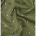 thumbnail image 1 of Soimoi Green Fabric - By the Yard - 56 Inch Wide - Eyes Face Textile - Abstract and Artistic Patterns for Stylish Creations Printed Fabric, 1 of 6