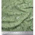 thumbnail image 1 of Soimoi Green Georgette Viscose Fabric Batik Tie-Dye Print Fabric by Yard 44 Inch Wide, 1 of 3