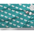 thumbnail image 1 of Soimoi Green Georgette Viscose Fabric Rope & Umbrella Fashion Printed Fabric 1 Yard 42 Inch Wide, 1 of 3