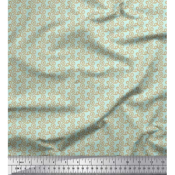 Soimoi Green Heavy Canvas Fabric Abstracts Abstract Print Fabric by the Yard 58 Inch Wide