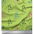 thumbnail image 1 of Soimoi Green Heavy Canvas Fabric Berries Fruit Print Sewing Fabric Yard 58 Inch Wide, 1 of 3