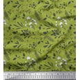 thumbnail image 1 of Soimoi Green Heavy Canvas Fabric Berries & Leaves Print Fabric by The Yard 58 Inch Wide, 1 of 3