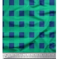 thumbnail image 1 of Soimoi Green Heavy Canvas Fabric Check & Dots Print Sewing Fabric Yard 58 Inch Wide, 1 of 3