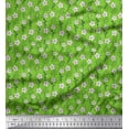 thumbnail image 1 of Soimoi Green Heavy Canvas Fabric Leaves & Daffodil Floral Print Fabric by Yard 58 Inch Wide, 1 of 3