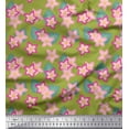 thumbnail image 1 of Soimoi Green Heavy Canvas Fabric Leaves & Floral Print Fabric by Yard 58 Inch Wide, 1 of 3