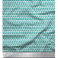 thumbnail image 1 of Soimoi Green Heavy Satin Fabric Semi Circle With Stripe Print Fabric by the Yard 54 Inch Wide, 1 of 3