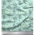 thumbnail image 1 of Soimoi Green Heavy Satin Fabric Star & Miracle Happened All The Time Text Printed Fabric 1 Yard 54 Inch Wide, 1 of 3
