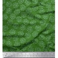 thumbnail image 1 of Soimoi Green Moss Georgette Fabric Dot Abstract Printed Craft Fabric by the Yard 42 Inch Wide, 1 of 3