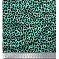 thumbnail image 1 of Soimoi Green Moss Georgette Fabric Leopard Animal Skin Print Fabric by Yard 44 Inch Wide, 1 of 3